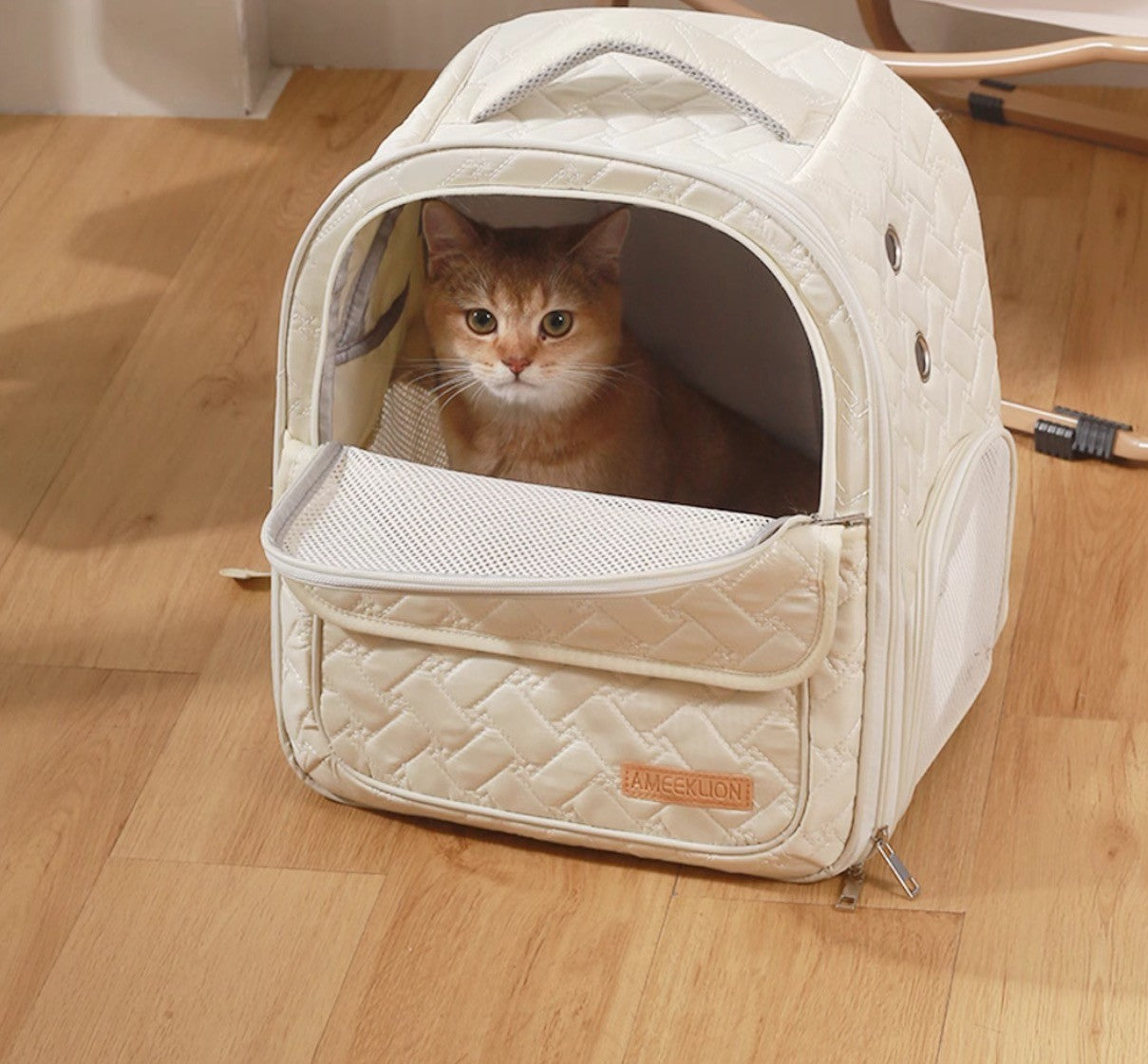 Luxury Cat Carrier with Privacy Curtain & Backpack